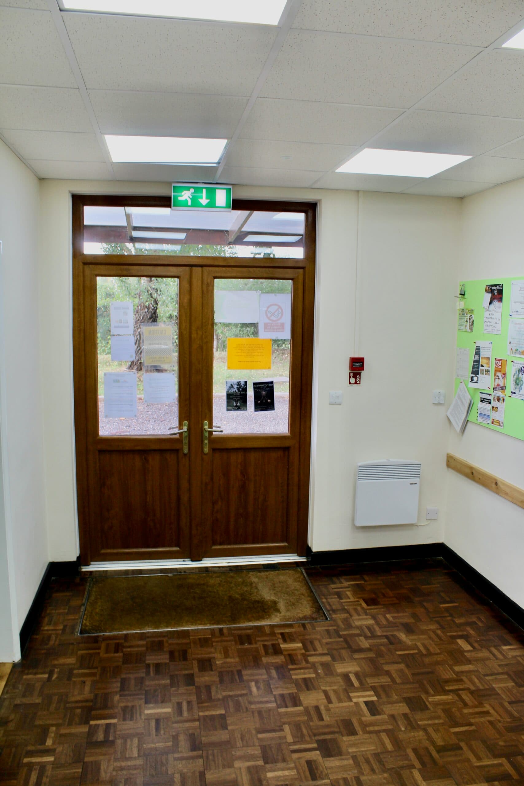 The front entrance of the community centre